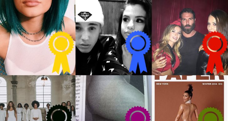 Kim Kardashian, Justin Bieber, Selena Gomez, Kanye West, Beyoncé Knowles-Carter, Jay Z, Zara Larsson
